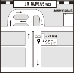 JR亀岡駅の墓参りバス発車場所
